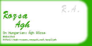 rozsa agh business card